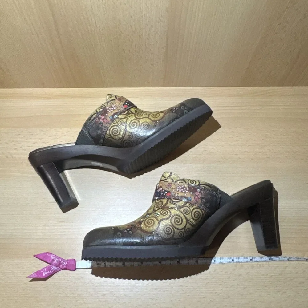 ICON Los Angeles Leather Gustav Klimt Wearable Art High Heels 10